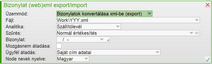 XML Export beállítása