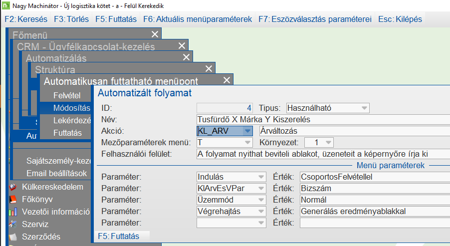 Automatikus folyamat definíció