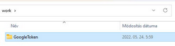 GoogleToken létrejötte
