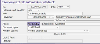 Eseményvezéret automatikus feladat