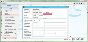 Mérlegsoros lista beviteli képernyő