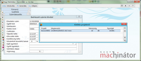 Beérkeztetés kitöltés projekt kiadás alapján