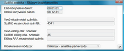 Analitika főkönyv összehasonlítás