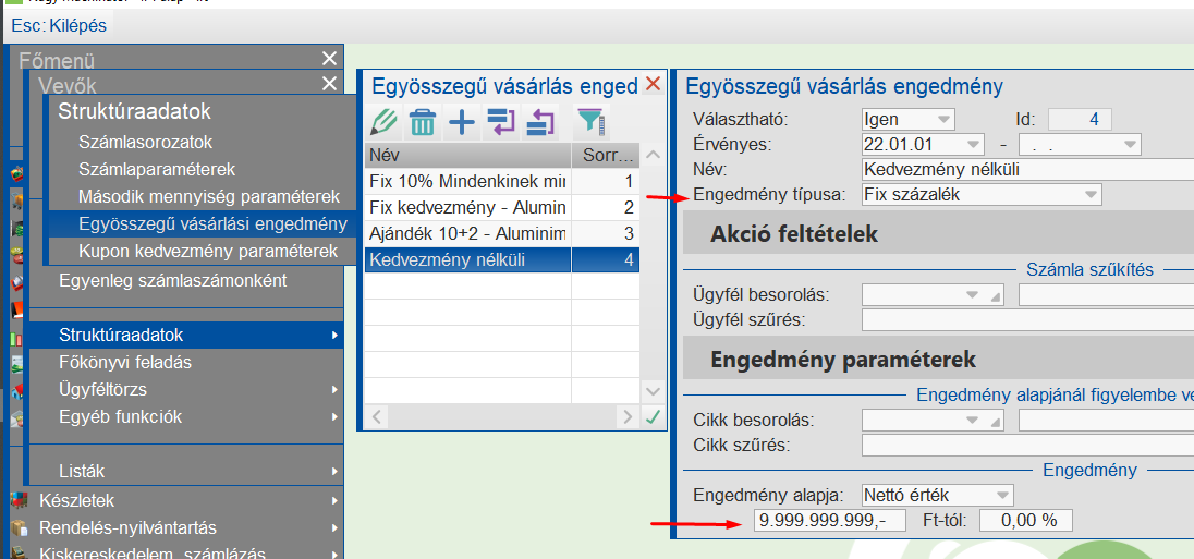 Fix nulla százalékú kedvezmény kezelése