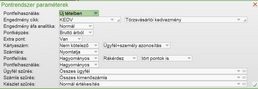 Pontrendszer paraméterek