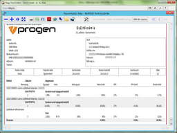 Gyűjtőszámla nyomtatási képe