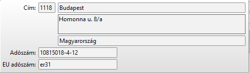 - Ügyfél telephely keresés további adatok -
