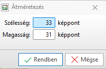 - Átméretezés kisablak -