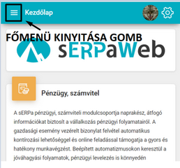A főmenü bejelentkezés után egy iPad eszközről összecsukott állapotban jelenik meg - a fekete kerettel megjelölt gombbal tudjuk azt kinyitni