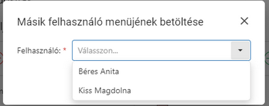 Megjelennek azok a felhasználók egy legördülő listán, akik közül választani tudunk